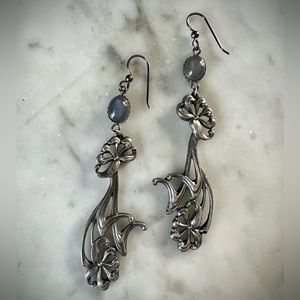 Chase and Scout Grey Moonstone Poppy Earrings